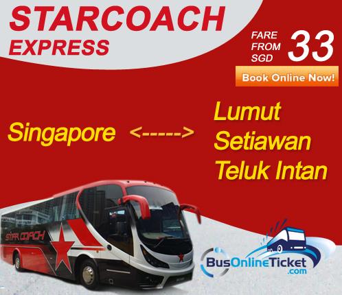 Return Bus Ticket from Singapore to Lumut, Sitiawan and Teluk Intan is now available in BusOnlineTicket.com!