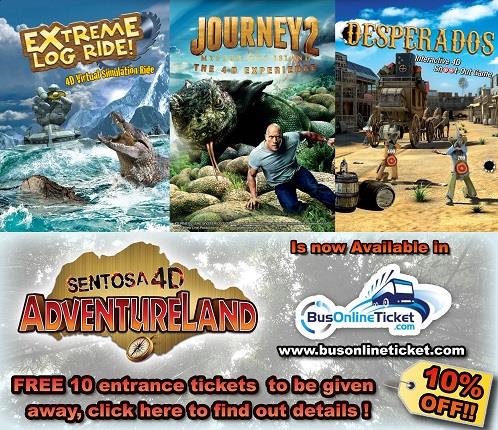 Free Sentosa 4D Adventureland Tickets Winner in BusOnlineTicket.com