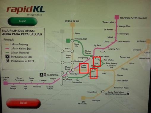 Bandar Tasik Selatan LRT Station Map