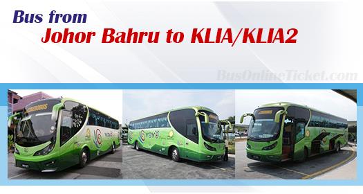 Bus from Johor Bahru to KLIA/KLIA2