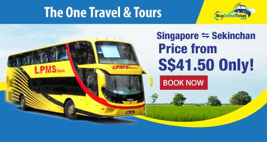 The One Travel & Tours bus service between Singapore and Sekinchan