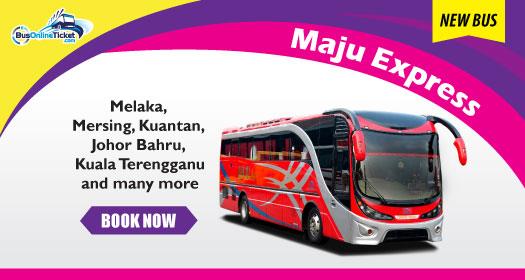 Maju Express joins BusOnlineTicket.com and provides bus service throughout Malaysia