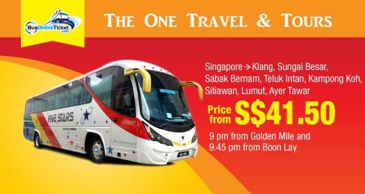 The One Travel & Tours offers bus service between Singapore and Malaysia