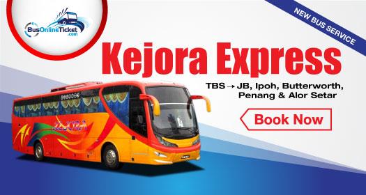 Kejora Masyhur Sdn Bhd provides Kejora Express bus service departs from TBS to various parts of Malaysia