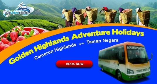 Golden Highlands Adventure Holidays Sdn Bhd provides transfer service from Cameron Highlands to Taman Negara or Perhentian Island