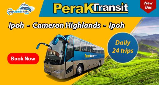 Perak Transit offers bus from Ipoh to Cameron Highlands