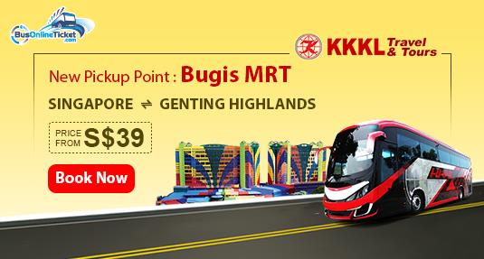 KKKL Express New Pickup Point from MRT Bugis Station to Genting Highlands