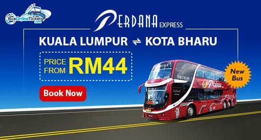 Perdana Express provide bus from Kuala Lumpur to Kota Bharu with price from RM44
