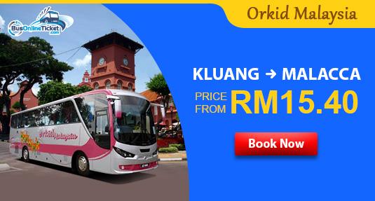 Orkid Malaysia Express offers bus from Kluang to Malacca