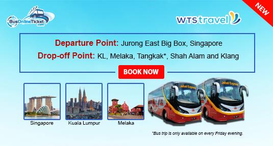 Cityholidays Singapore to Tangkak bus tickets is available online