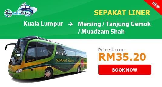 Travelling from Kuala Lumpur to Mersing with Sepakat Liner