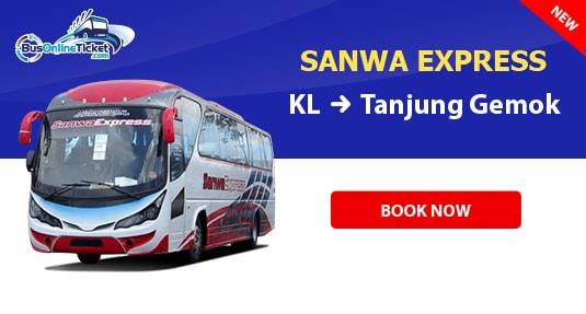 Sanwa Express Bus from KL to Tanjung Gemok Jetty from RM39.90