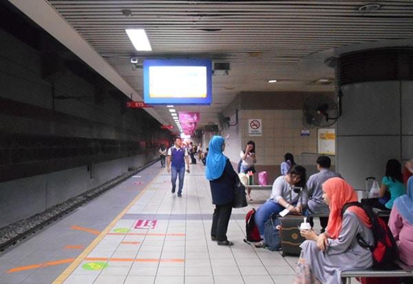 Waiting area on ETS Platform KL Sentral