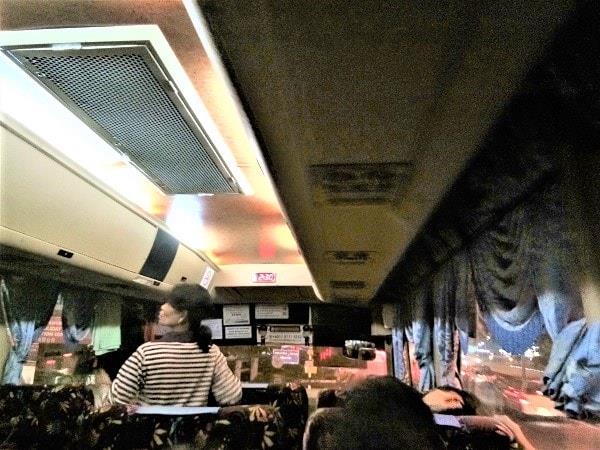 Interior of Antar Holiday Express Bus