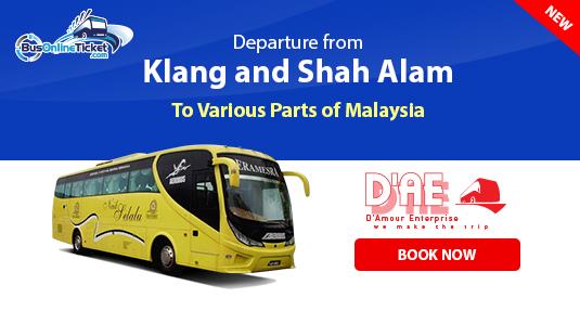 D Amour Enterprise Bus from Shah Alam and Klang to Johor Bahru
