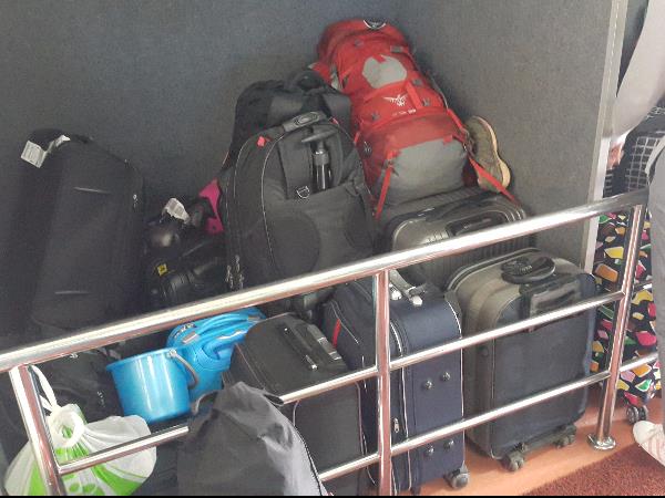 Luggage compartment in ferry