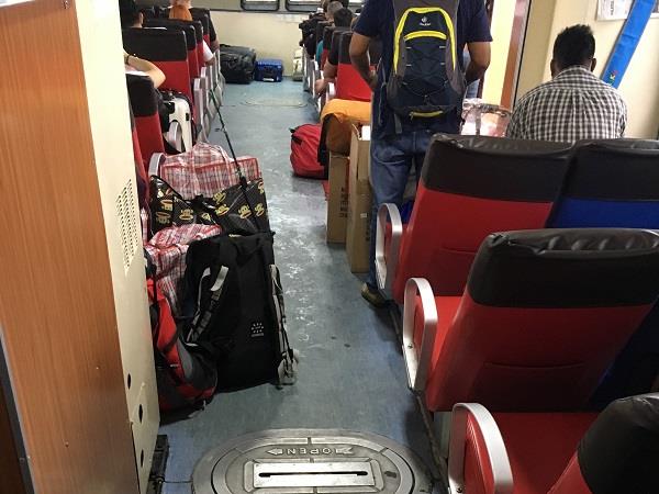Seat arrangement in ferry