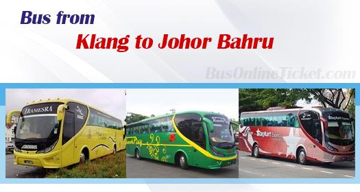 Bus from Klang to Johor Bahru