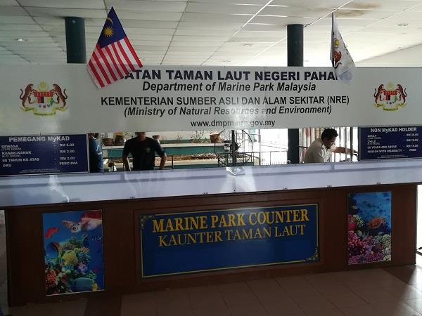 Marine park conservation fee counter