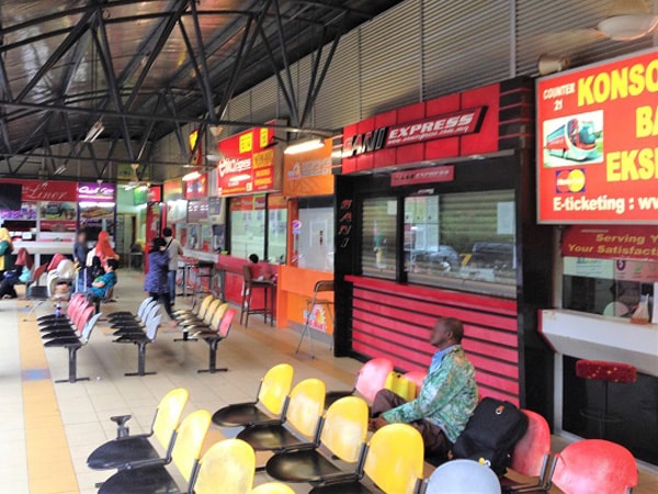 Waiting area and ticket counter