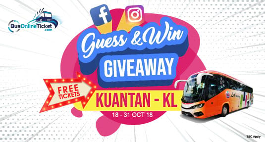 Facebook Guess & Win Giveaway 2018 with BusOnlineTicket.com