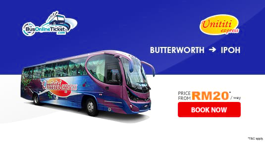 Unititi Express Bus Service from Butterworth to Ipoh