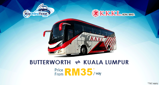 KKKL Bus from Butterworth to KL and from KL to Butterworth