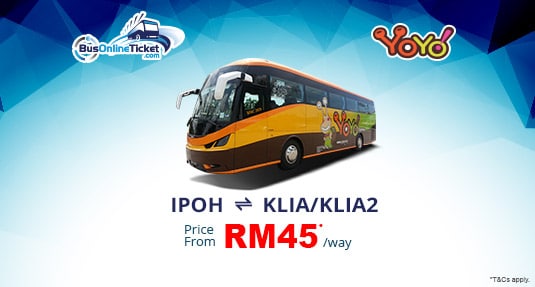 Yoyo Express Bus Between Ipoh and KLIA or KLIA2