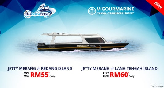 Vigourmarine Offers Ferry Service Between Jetty Merang and Redang Island or Lang Tengah Island