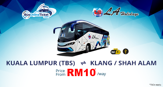 LA Holidays Express between Kuala Lumpur TBS and Klang or Shah Alam